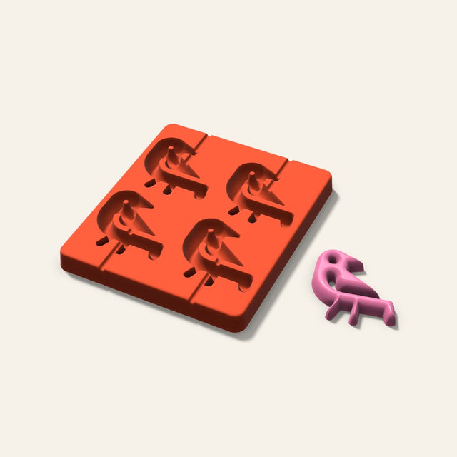 Bird Lollipop Mold, 2.5 Inch, 4 Cavity, 3D render