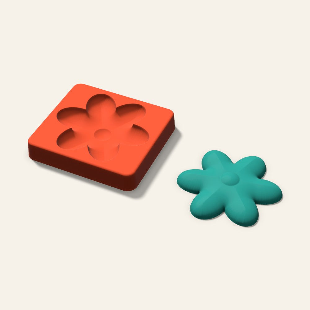 Blossom Freshie Mold, 3.5 Inch, 3D render