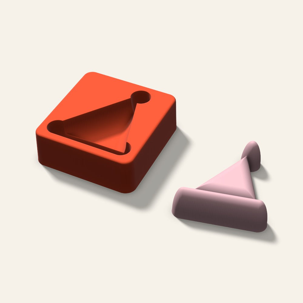 Santa Hat Soap Mold, 3 Inch, 3D render