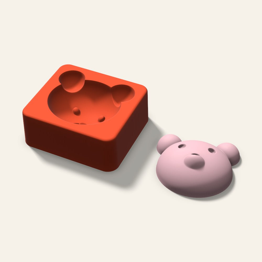Bear Soap Mold, 2.5 Inch, 3D render
