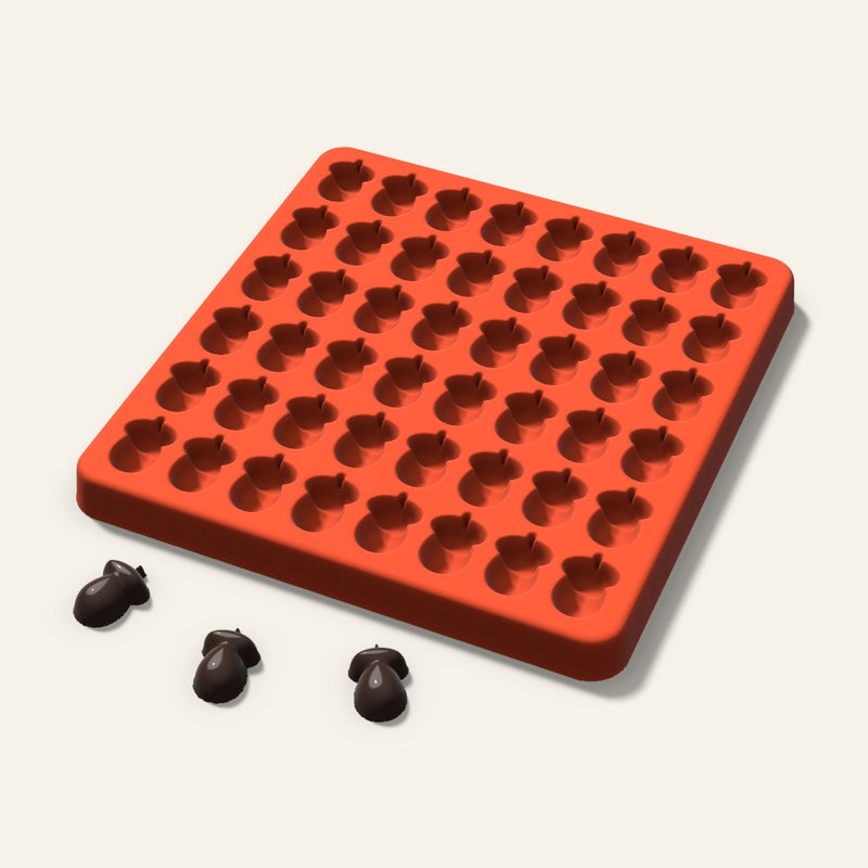 Acorn Gummy Mold, 0.75 Inch, 48 Cavity