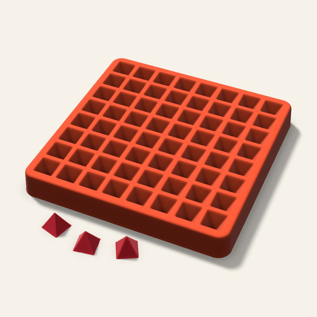 Pyramid Candy Mold, 0.75 Inch, 64 Cavity, 3D render