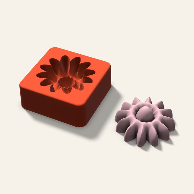 Daisy Soap Mold, 2.5 Inch, 3D render