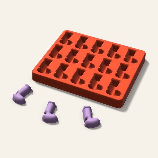 Stocking Wax Melt Mold, 1.5 Inch, 15 Cavity, 3D render
