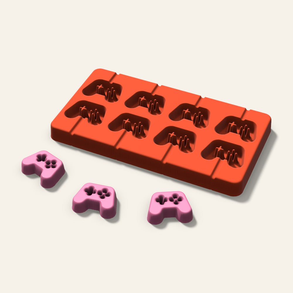 Game Controller Lollipop Mold, 1.5 Inch, 8 Cavity, 3D render