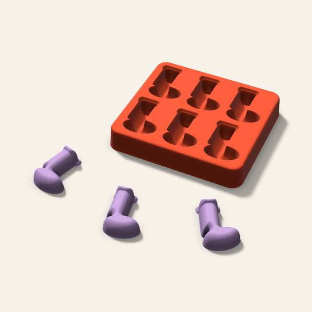Stocking Wax Melt Mold, 1.5 Inch, 6 Cavity, 3D render