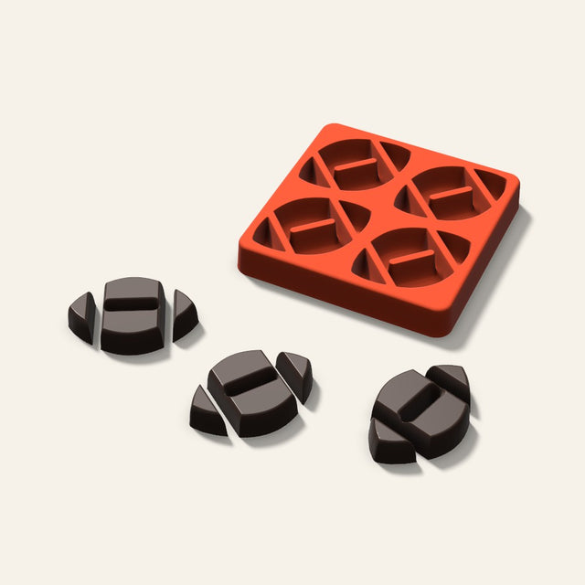 Football Chocolate Mold, 2 Inch, 4 Cavity, 3D render