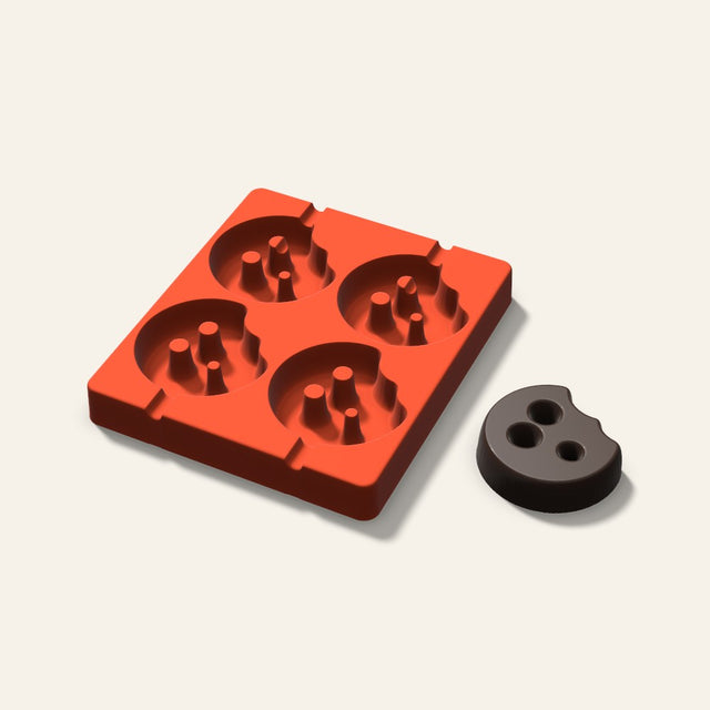 Cookie Bite Cakesicle Mold, 3 Inch, 4 Cavity, 3D render