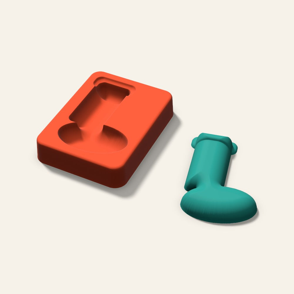 Stocking Freshie Mold, 3 Inch, 3D render