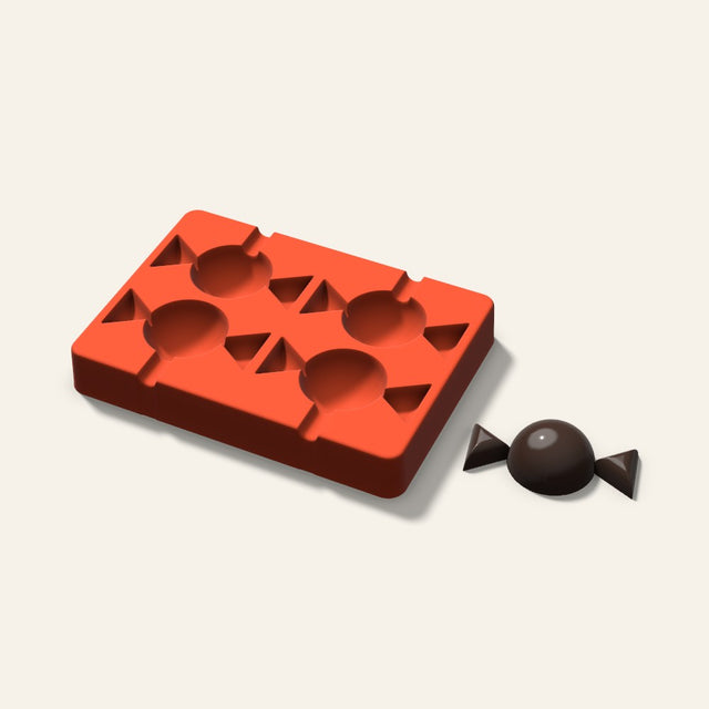 Wrapped Candy Cakesicle Mold, 3 Inch, 4 Cavity, 3D render