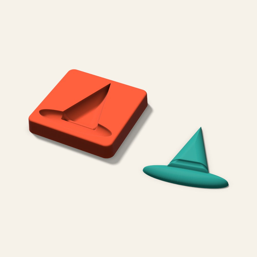 Witch Hat Freshie Mold, 3.5 Inch, 3D render