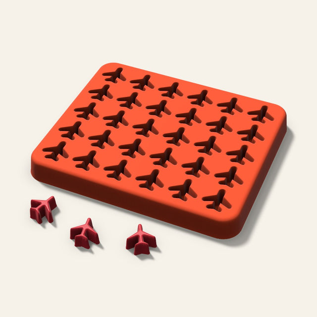 Airplane Gummy Mold, 0.5 Inch, 30 Cavity, 3D render