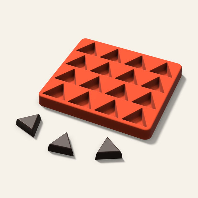 Triangle Candy Mold, 1.25 Inch, 16 Cavity, 3D render