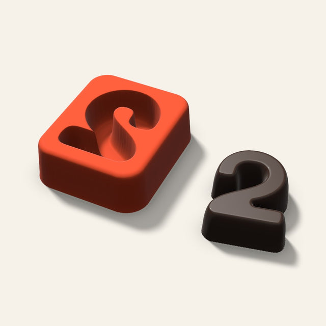 Number 2 Mold, 1.5 Inch, 3D render