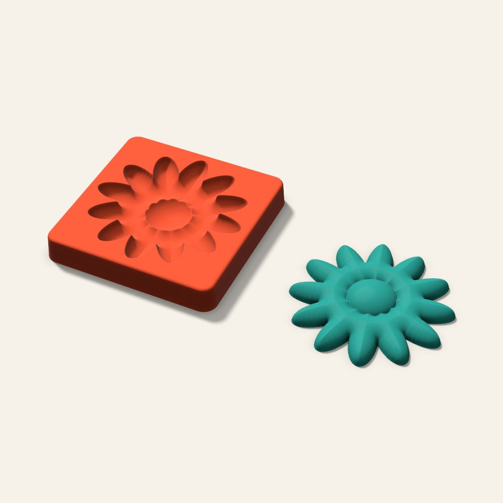 Daisy Freshie Mold, 4 Inch, 3D render