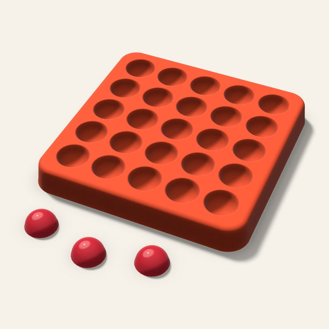 Half Sphere Candy Mold, 0.5 Inch, 25 Cavity, 3D render
