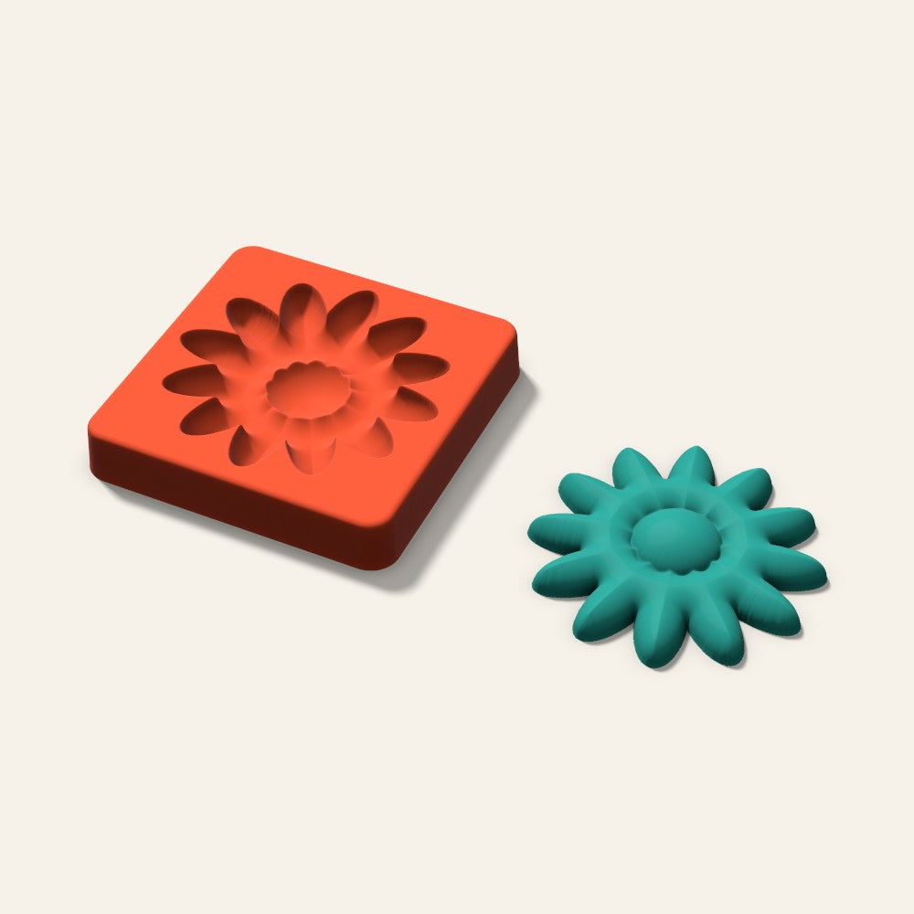 Daisy Freshie Mold, 3.5 Inch, 3D render