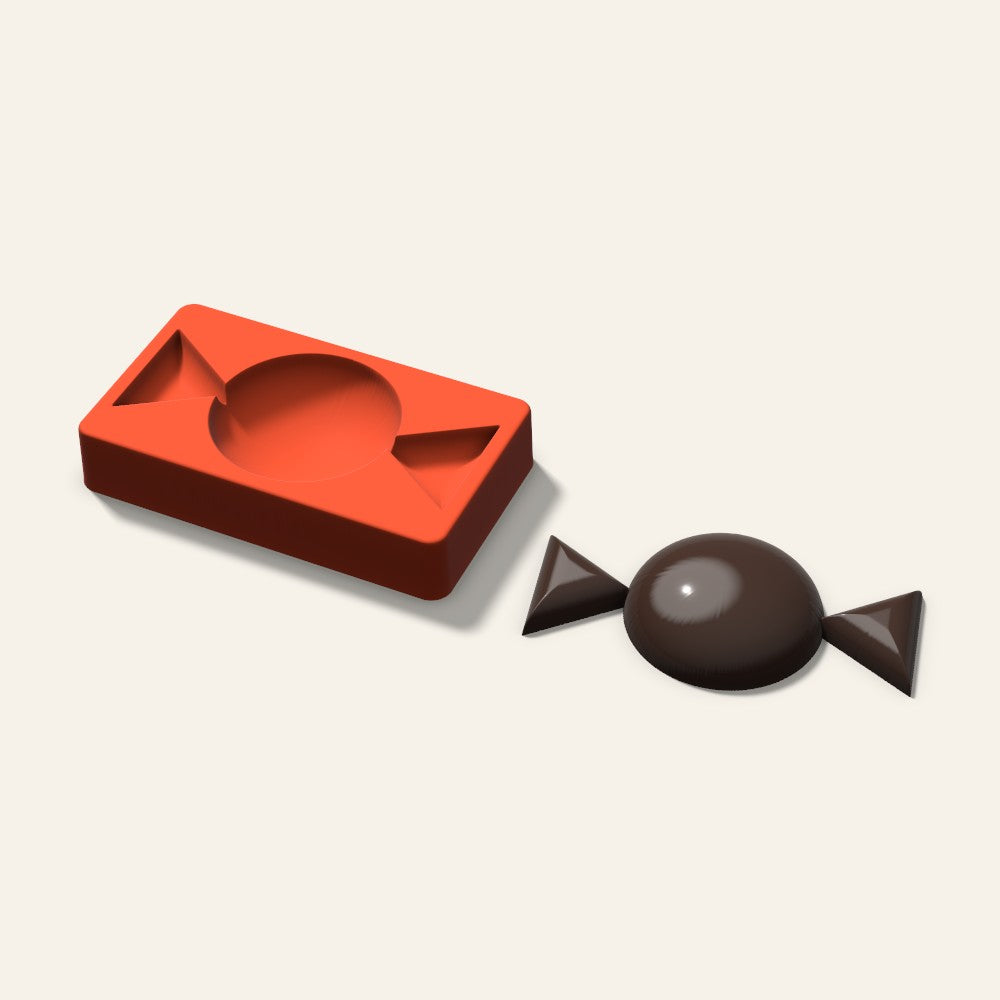 Giant Wrapped Candy Mold, 6 Inch, 3D render
