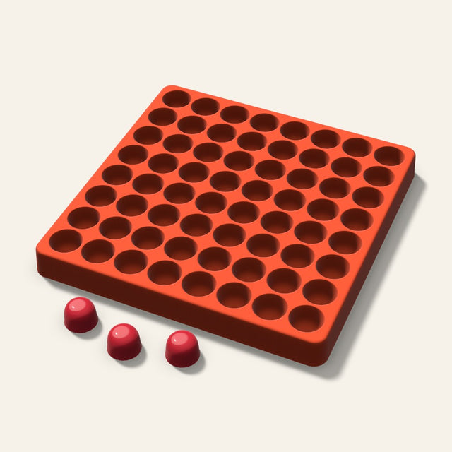 Gumdrop Candy Mold, 0.75 Inch, 64 Cavity, 3D render