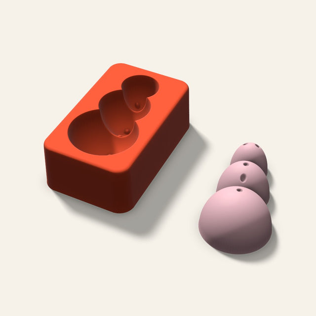 Snowman Soap Mold, 3 Inch, 3D render