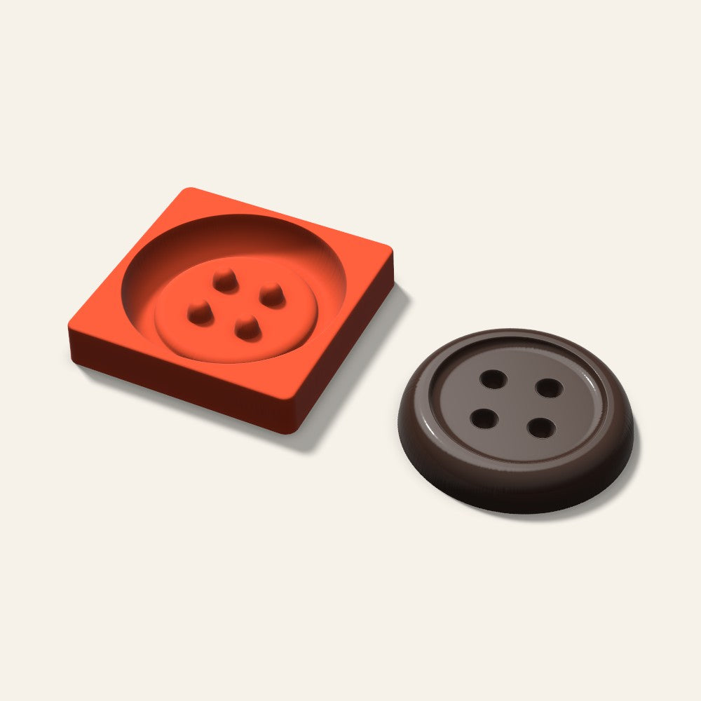 Giant Button Mold, 6 Inch, 3D render
