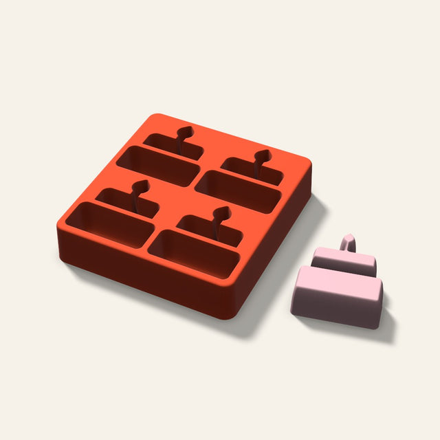 Birthday Cake Soap Mold, 2.5 Inch, 4 Cavity, 3D render