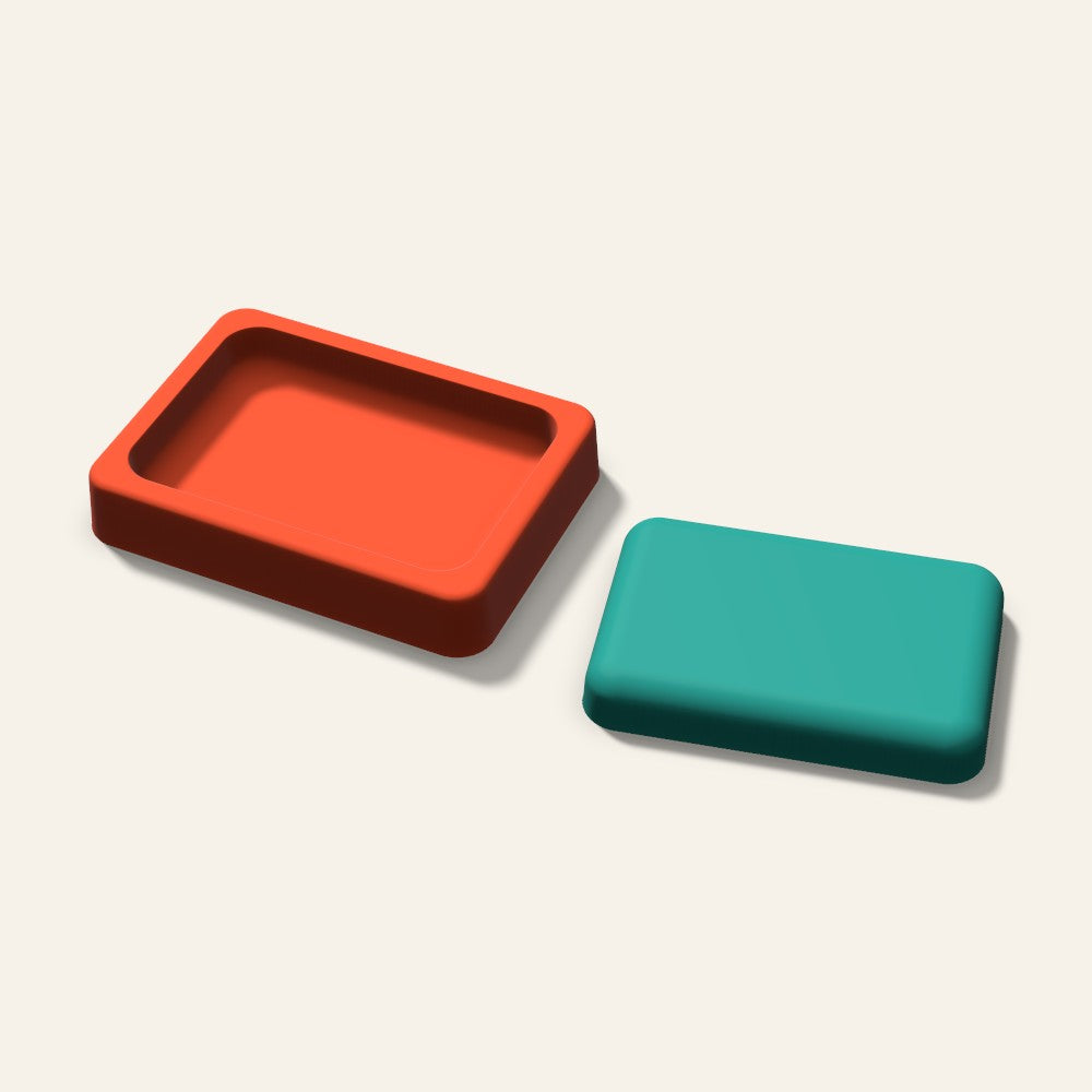 Rounded Rectangle Freshie Mold, 3.5 Inch, 3D render