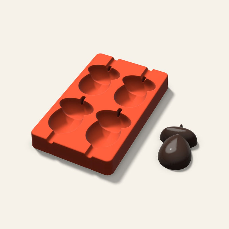 Acorn Cakesicle Mold, 3 Inch, 4 Cavity