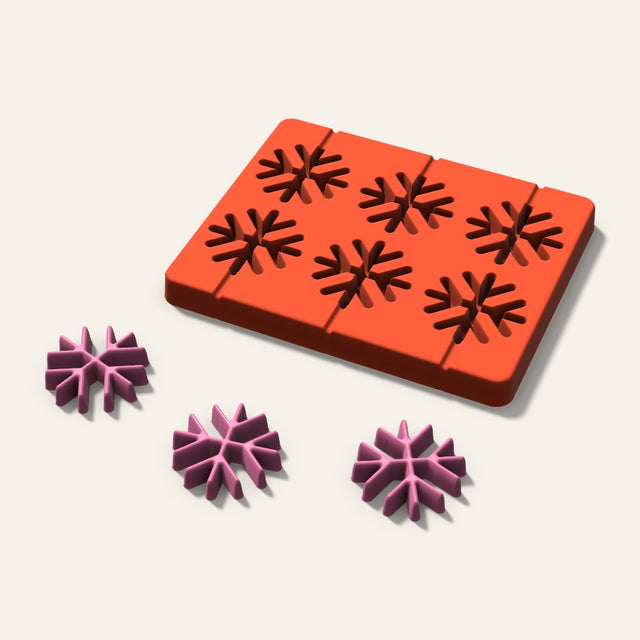 Snowflake Lollipop Mold, 2 Inch, 6 Cavity, 3D render