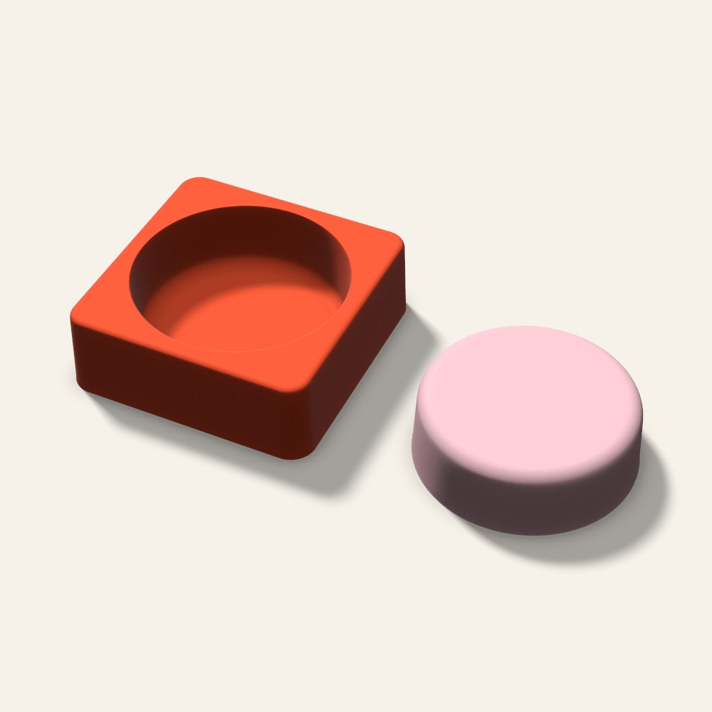 Round Soap Mold, 3 Inch, 3D render