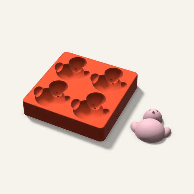 Chick Soap Mold, 3 Inch, 4 Cavity, 3D render