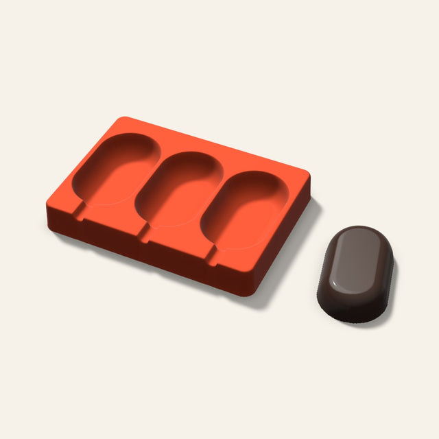 Cakesicle Mold, 3.5 Inch, 3 Cavity, 3D render
