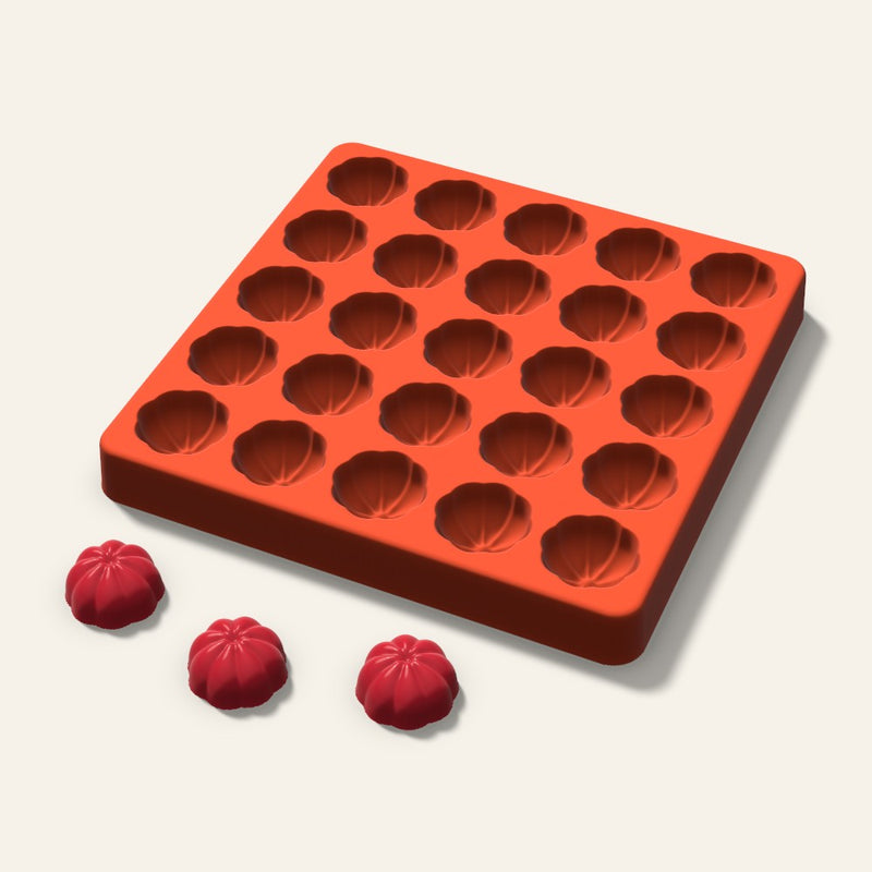 3D Pumpkin Candy Mold, 1 Inch, 25 Cavity