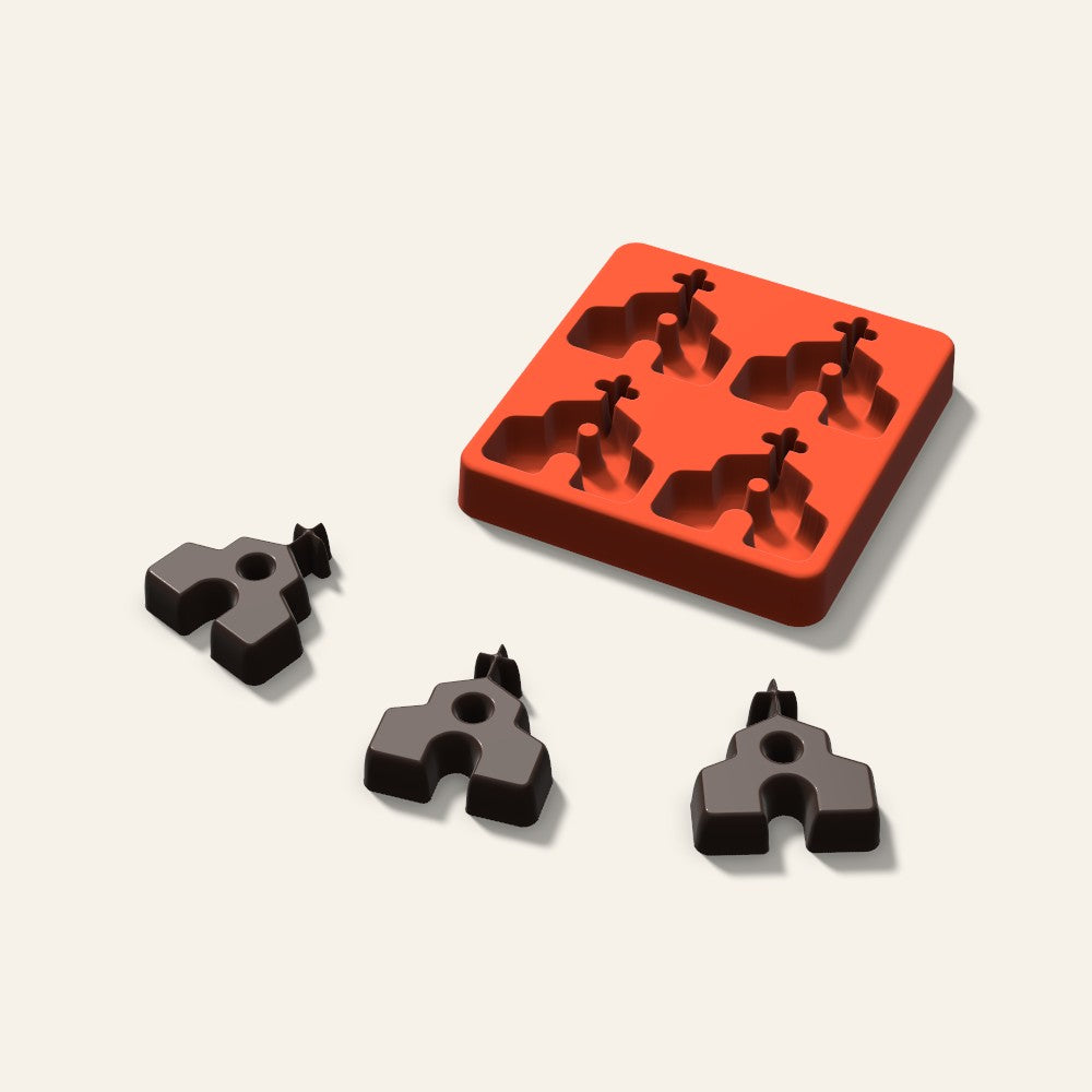 Church Chocolate Mold, 2 Inch, 4 Cavity, 3D render