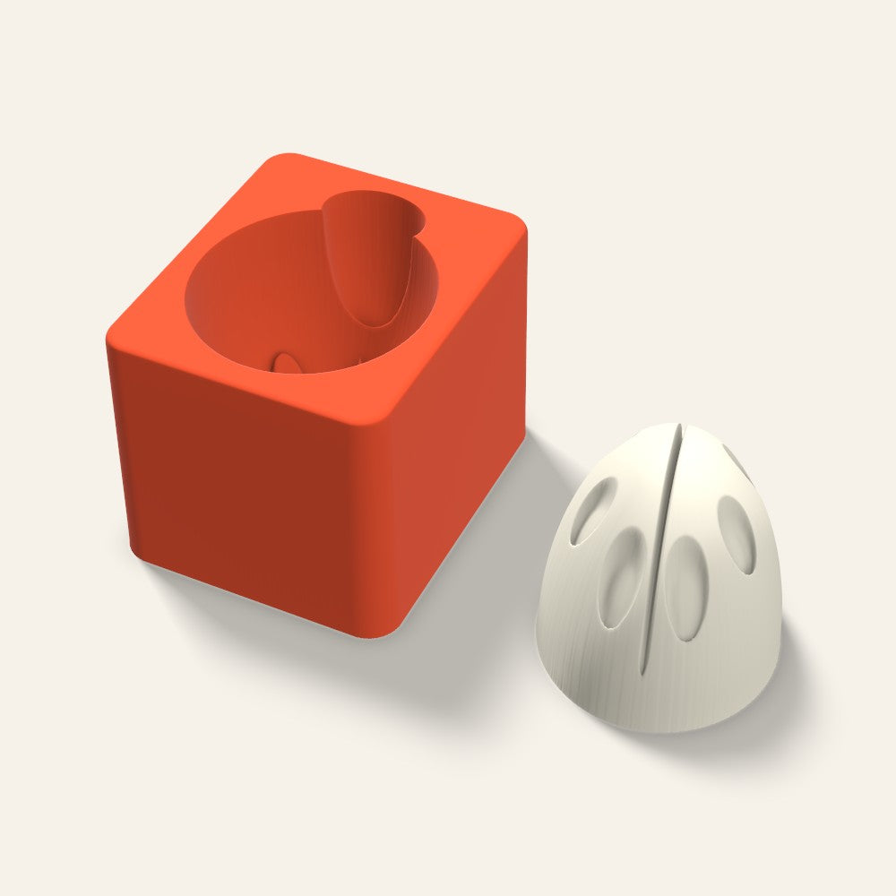 Ladybug Candle Mold, 3 x 2.5 Inch, 3D render