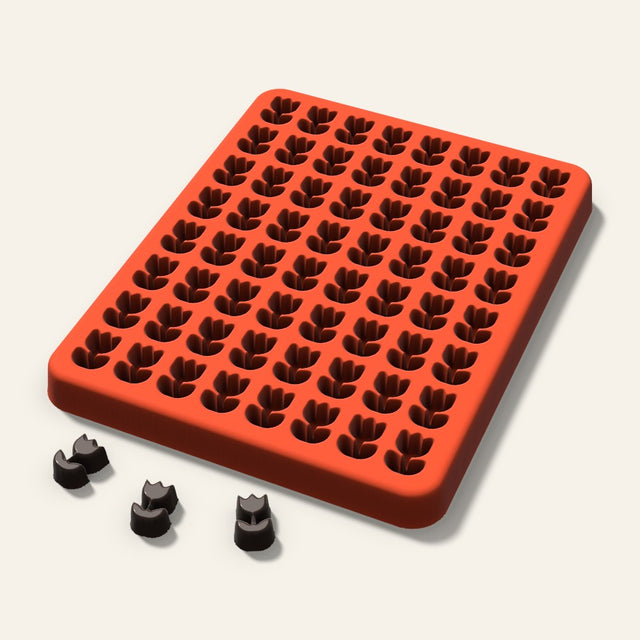 Rose Gummy Mold, 0.5 Inch, 64 Cavity, 3D render