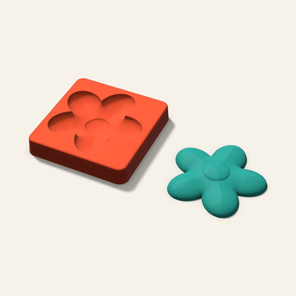 Flower Freshie Mold, 3.5 Inch, 3D render