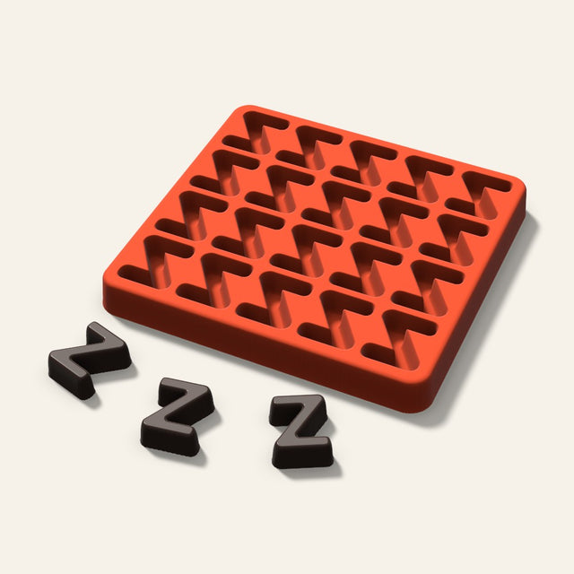 Letter Z Candy Mold, 1 Inch, 20 Cavity, 3D render
