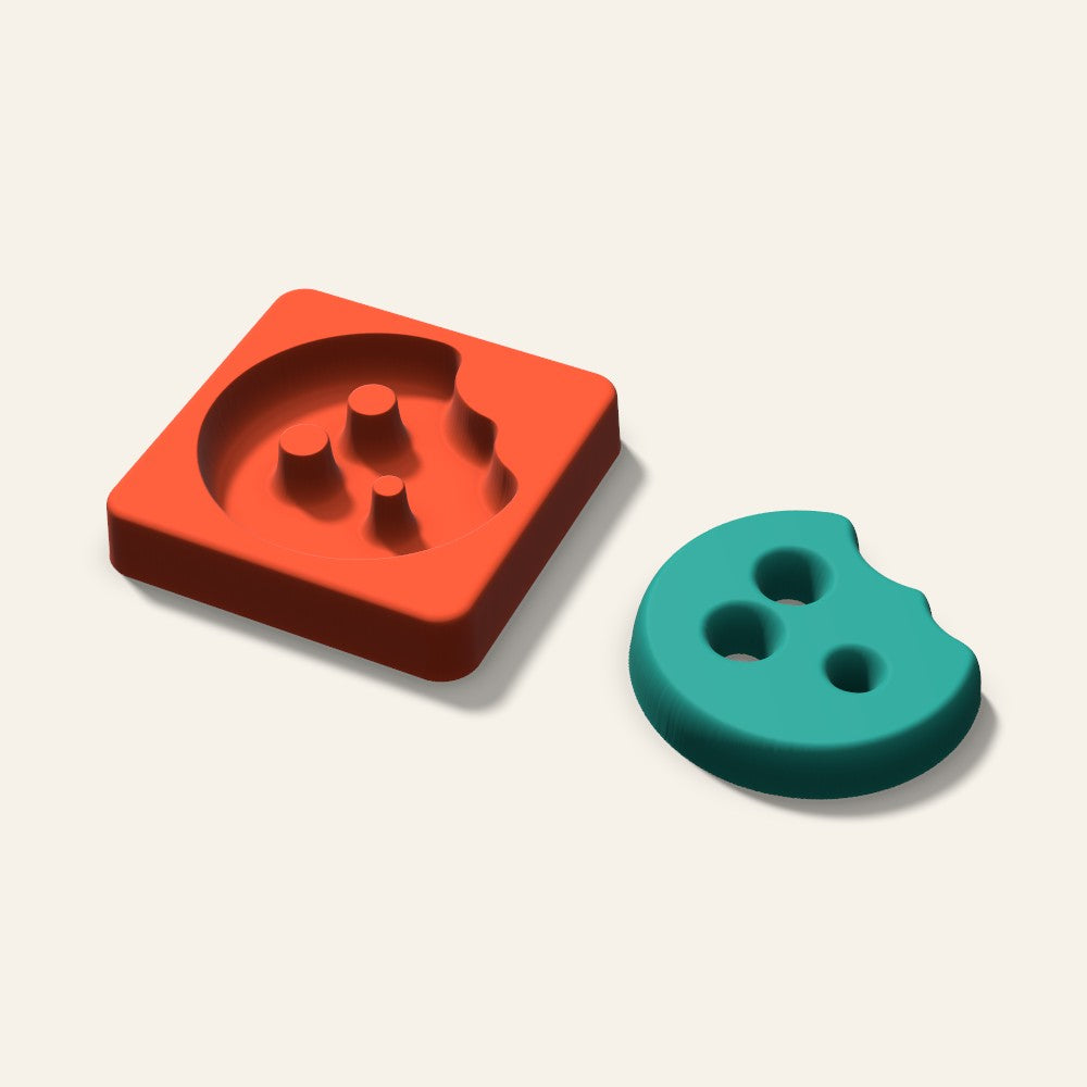 Cookie Bite Freshie Mold, 3 Inch, 3D render