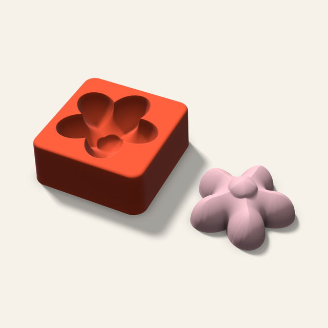 Flower Soap Mold, 2.5 Inch, 3D render