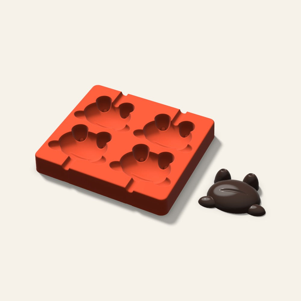 Frog Cakesicle Mold, 3 Inch, 4 Cavity, 3D render