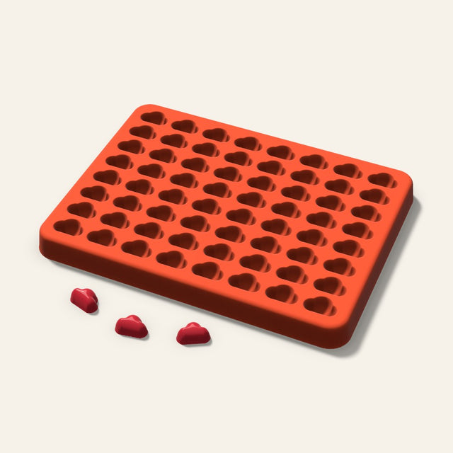 Cloud Gummy Mold, 0.5 Inch, 64 Cavity, 3D render