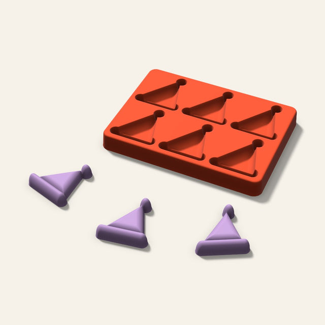 Santa Hat Wax Melt Mold, 2 Inch, 6 Cavity, 3D render