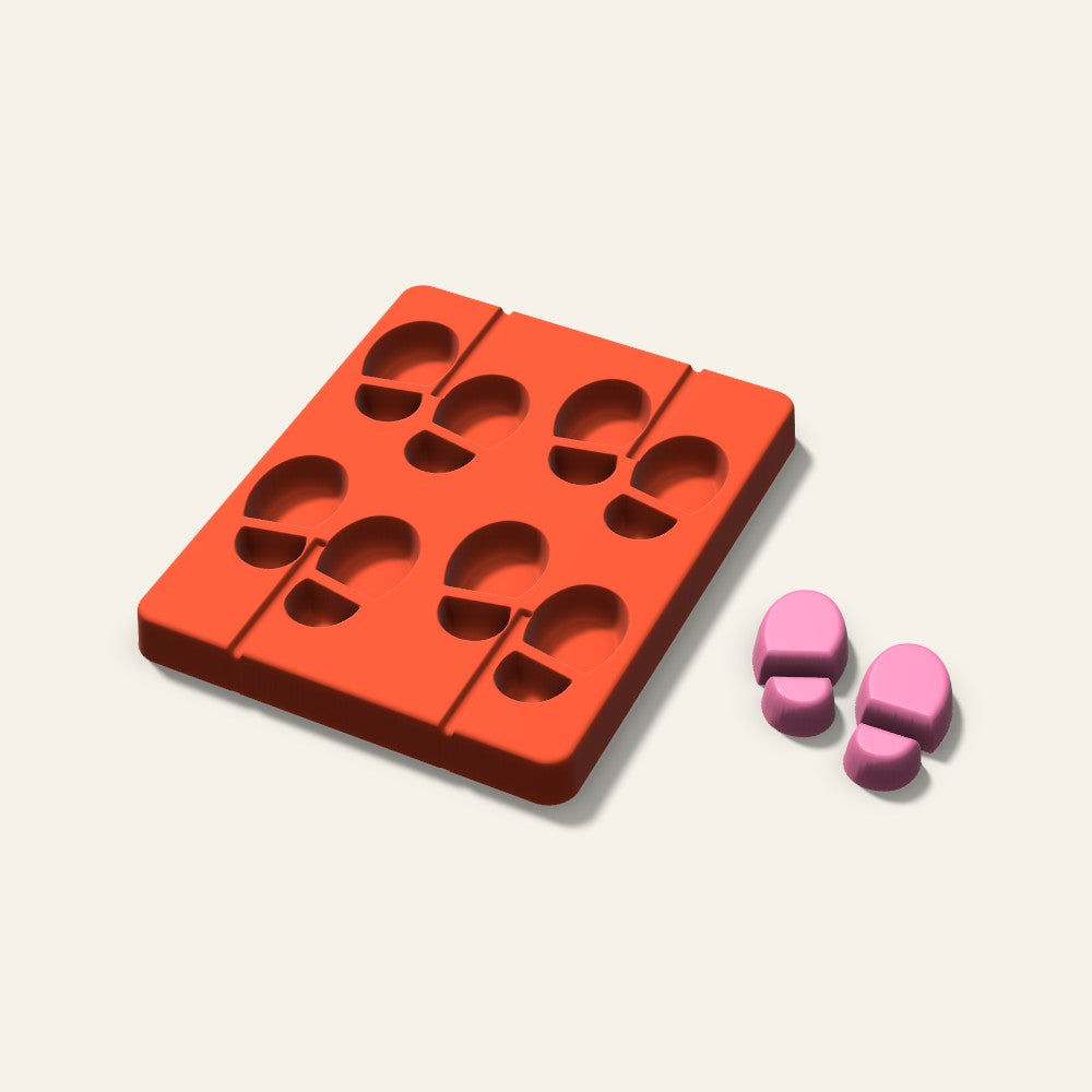 Baby Footprint Lollipop Mold, 2.5 Inch, 4 Cavity, 3D render