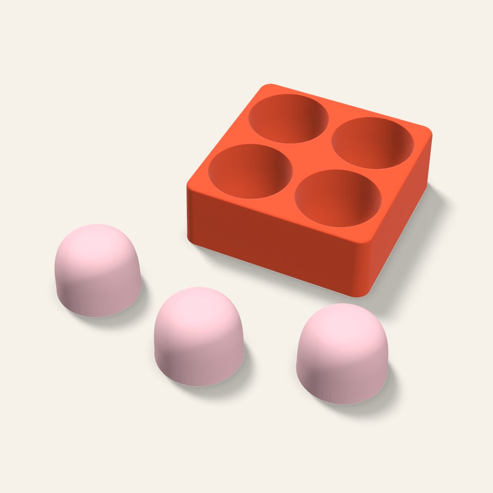 Gumdrop Soap Mold, 2 Inch, 4 Cavity, 3D render