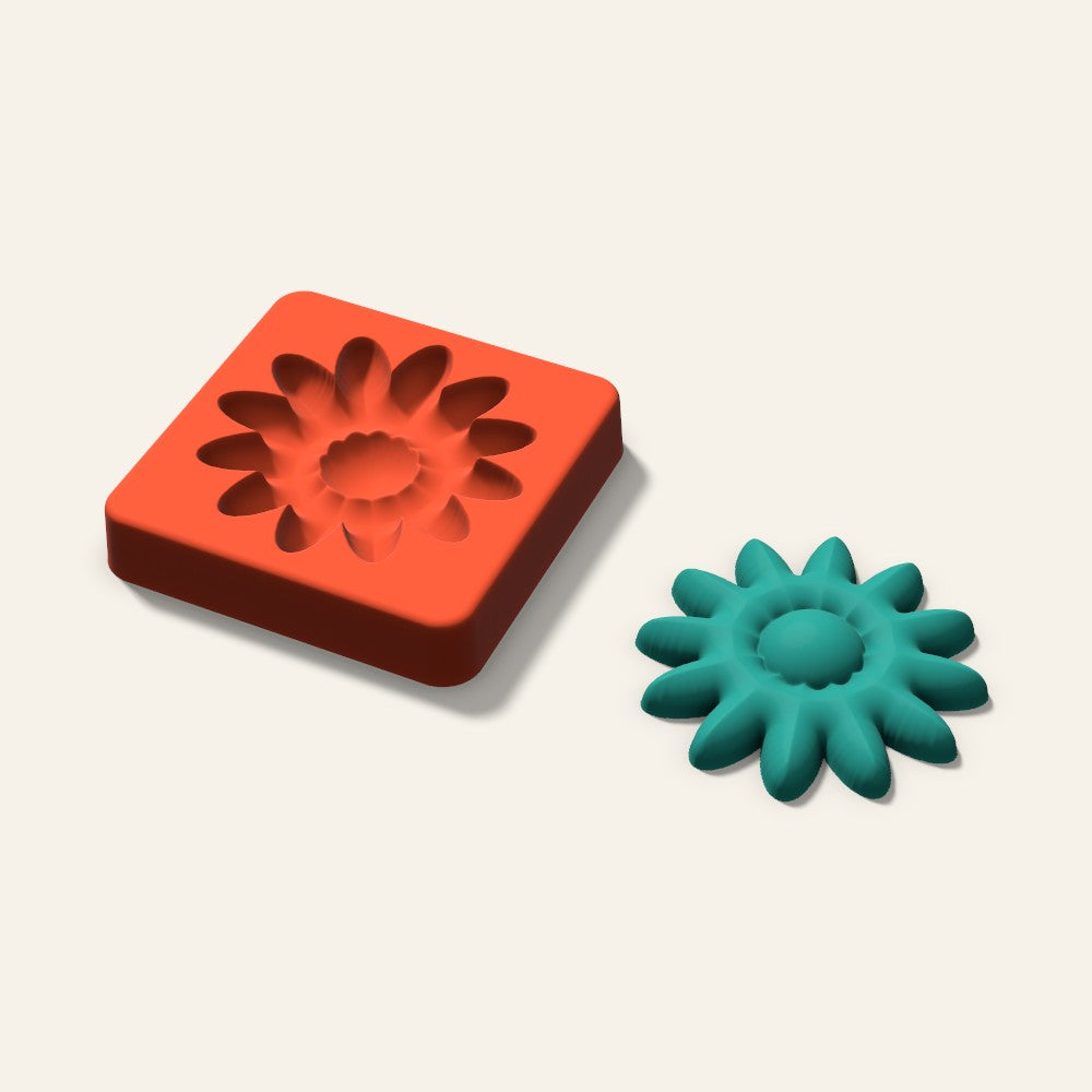 Daisy Freshie Mold, 3 Inch, 3D render