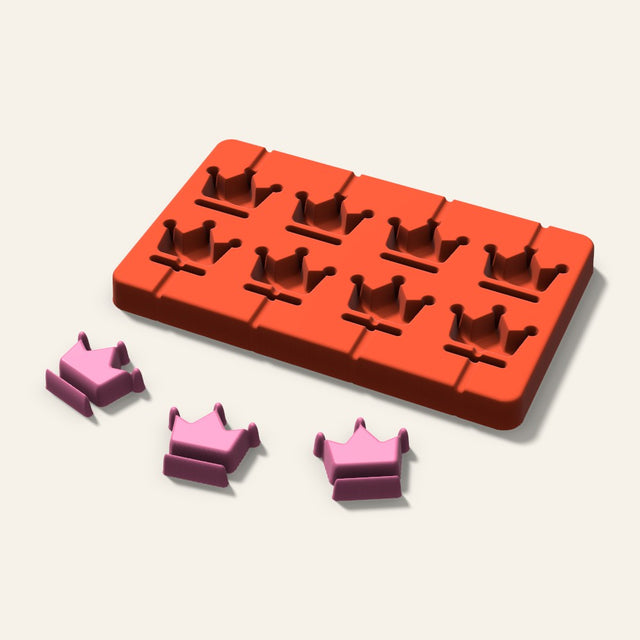 Crown Lollipop Mold, 1.5 Inch, 8 Cavity, 3D render