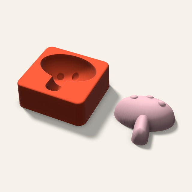 Mushroom Soap Mold, 2.5 Inch, 3D render