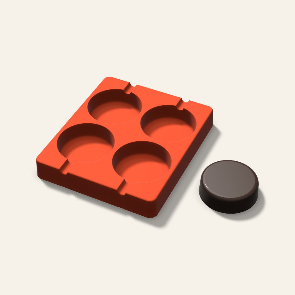 Round Cakesicle Mold, 2.5 Inch, 4 Cavity, 3D render