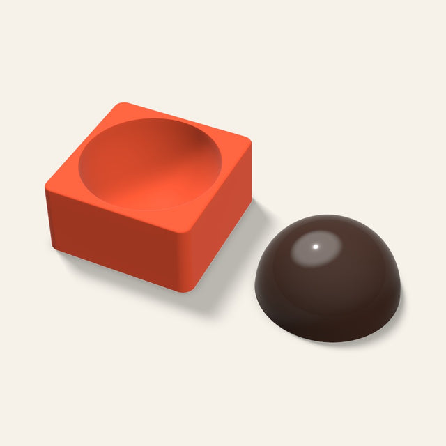 Half Sphere Cocoa Bomb Mold, 4 Inch, 3D render